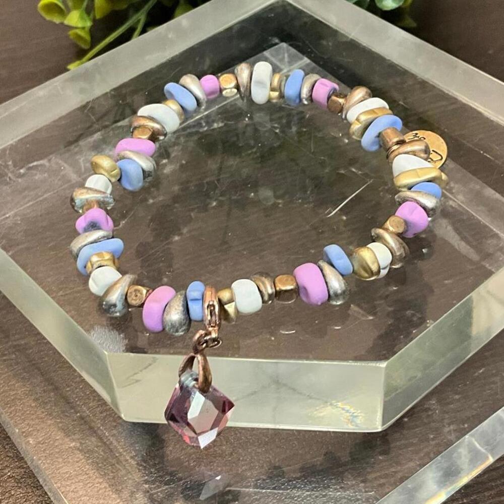 Erimish Pastel Clay Beads Preppy Charm Bracelet